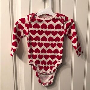 Old Navy Red Heart Print Kids Bodysuit